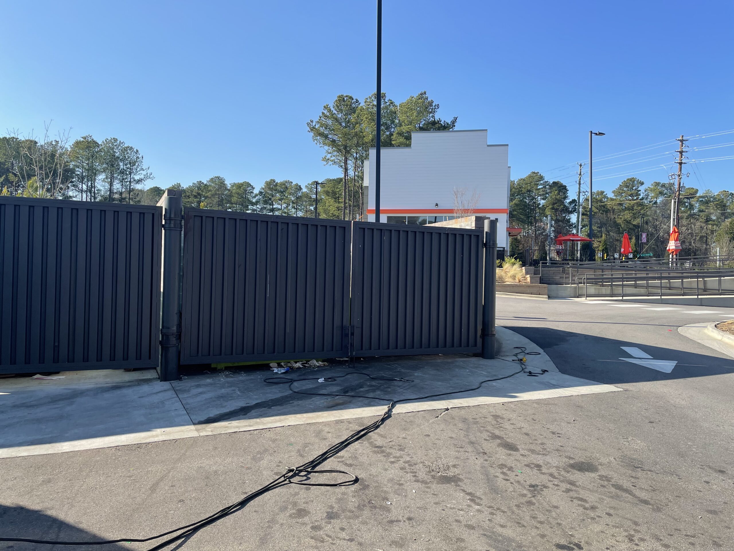 Commercial Metal Dumpster Gates and Corrals Raleigh Apex NC