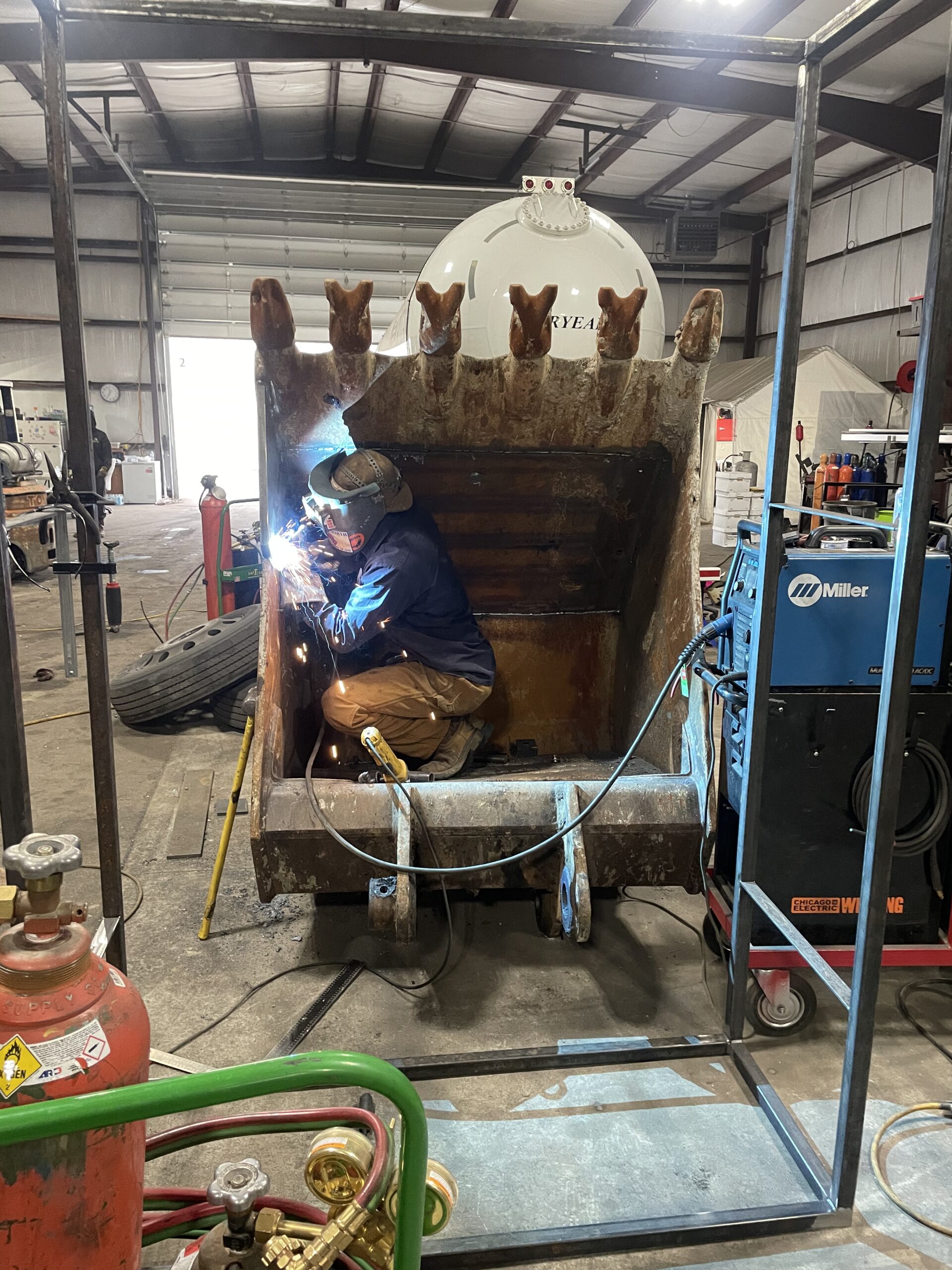 Heavy Equipment Welding Repair Excavator Bucket Raleigh Apex NC